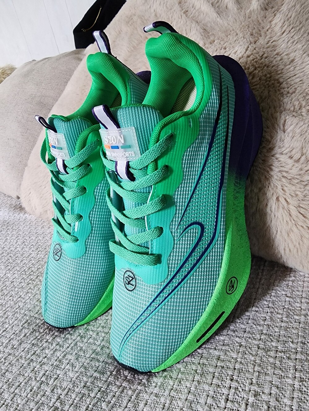 SWN Sports Lightweight Ventilated Lifted Foam Runner Sneakers
